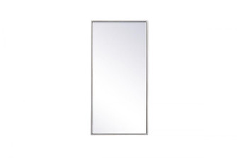 Metal frame rectangle mirror 14x28 inch in silver (758|MR41428S)