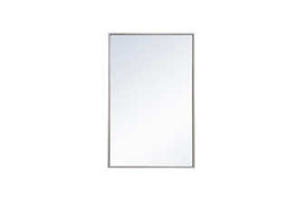 Metal frame rectangle mirror 18x28 inch in silver (758|MR41828S)