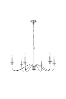 Rohan 6 Lights Polished Nickel Chandelier (758|LD5006D36PN)