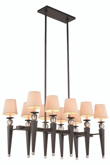 Olympia Collection Chandelier L:38 W:20 H:58 Lt:10 Bronze Finish Royal Cut Clear Clear (758|1489G38BZ)