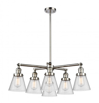 Small Cone 6 Light Chandelier (3442|207-6CR-PN-G64)