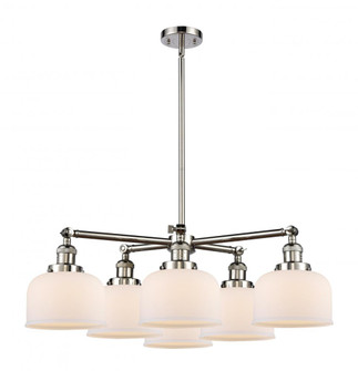 Large Bell 6 Light Chandelier (3442|207-6CR-PN-G71)