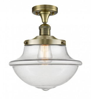 Oxford - 1 Light - 12 inch - Antique Brass - Semi-Flush Mount (3442|517-1CH-AB-G542-LED)