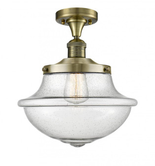 Oxford - 1 Light - 12 inch - Antique Brass - Semi-Flush Mount (3442|517-1CH-AB-G544)