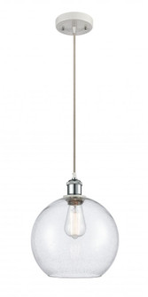 Athens - 1 Light - 10 inch - White Polished Chrome - Cord hung - Mini Pendant (3442|516-1P-WPC-G124-10-LED)