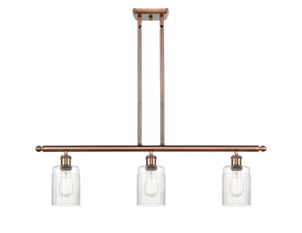 Hadley - 3 Light - 36 inch - Antique Copper - Cord hung - Island Light (3442|516-3I-AC-G342)