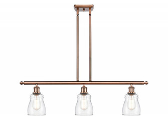 Ellery - 3 Light - 36 inch - Antique Copper - Stem hung - Island Light (3442|516-3I-AC-G392-LED)