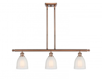 Brookfield - 3 Light - 36 inch - Antique Copper - Stem hung - Island Light (3442|516-3I-AC-G441-LED)