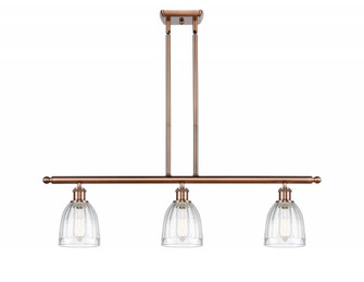 Brookfield - 3 Light - 36 inch - Antique Copper - Stem hung - Island Light (3442|516-3I-AC-G442-LED)