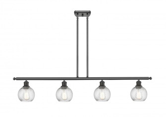 Small Twisted Swirl 4 Light Island Light part of the Ballston Collection (3442|516-4I-OB-G1214-6)