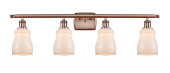 Ellery - 4 Light - 35 inch - Antique Copper - Bath Vanity Light (3442|516-4W-AC-G391-LED)