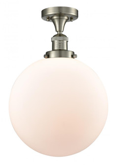 Beacon - 1 Light - 12 inch - Brushed Satin Nickel - Semi-Flush Mount (3442|517-1CH-SN-G201-12)