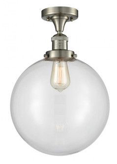 Beacon - 1 Light - 12 inch - Brushed Satin Nickel - Semi-Flush Mount (3442|517-1CH-SN-G202-12-LED)