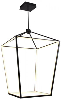 Park Ave. 42'' LED Large Cage Pendant in Black (4450|HF9402-BK)
