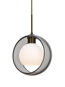 Besa Mana Pendant For Multiport Canopy, Smoke/Opal, Bronze Finish, 1x9W LED (127|J-MANASM-LED-BR)