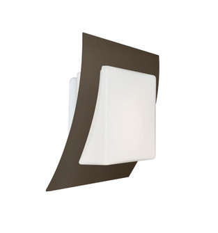 Besa, Axis 10 Sconce, Opal/Bronze, 1x10W LED (127|AXIS10-LED-BR)