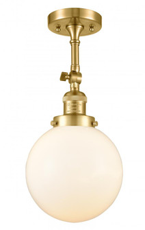 Beacon - 1 Light - 8 inch - Satin Gold - Adjustable Semi-Flush Mount (3442|201F-SG-G201-8)