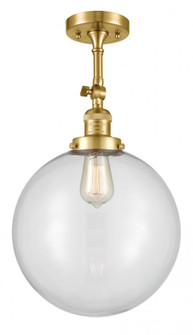 Beacon - 1 Light - 12 inch - Satin Gold - Adjustable Semi-Flush Mount (3442|201F-SG-G202-12-LED)