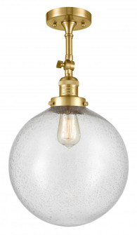 Beacon - 1 Light - 12 inch - Satin Gold - Adjustable Semi-Flush Mount (3442|201F-SG-G204-12-LED)