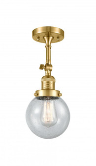 Beacon - 1 Light - 6 inch - Satin Gold - Adjustable Semi-Flush Mount (3442|201F-SG-G204-6)