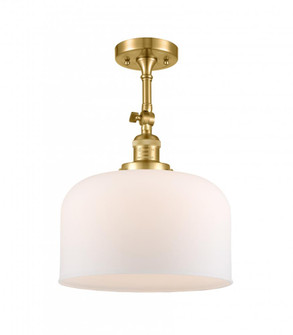 Bell - 1 Light - 12 inch - Satin Gold - Adjustable Semi-Flush Mount (3442|201F-SG-G71-L-LED)