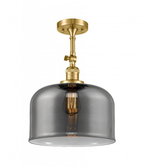 Bell - 1 Light - 12 inch - Satin Gold - Adjustable Semi-Flush Mount (3442|201F-SG-G73-L)