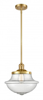 Oxford - 1 Light - 12 inch - Satin Gold - Stem Hung - Mini Pendant (3442|201S-SG-G544-LED)