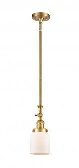 Bell - 1 Light - 5 inch - Satin Gold - Stem Hung - Adjustable Mini Pendant (3442|206-SG-G51-LED)