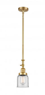 Bell - 1 Light - 5 inch - Satin Gold - Stem Hung - Adjustable Mini Pendant (3442|206-SG-G52-LED)