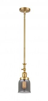 Bell - 1 Light - 5 inch - Satin Gold - Stem Hung - Adjustable Mini Pendant (3442|206-SG-G53)