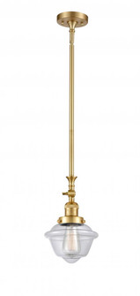 Oxford - 1 Light - 7 inch - Satin Gold - Stem Hung - Adjustable Mini Pendant (3442|206-SG-G532)