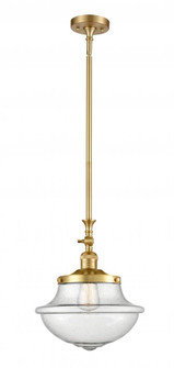 Oxford - 1 Light - 12 inch - Satin Gold - Stem Hung - Adjustable Mini Pendant (3442|206-SG-G544-LED)