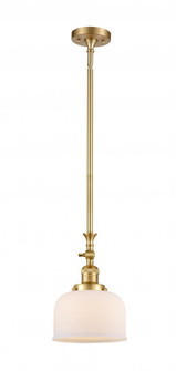 Bell - 1 Light - 8 inch - Satin Gold - Stem Hung - Adjustable Mini Pendant (3442|206-SG-G71)