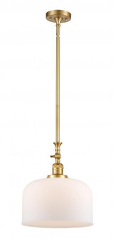 Bell - 1 Light - 12 inch - Satin Gold - Stem Hung - Adjustable Mini Pendant (3442|206-SG-G71-L)