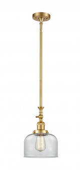 Bell - 1 Light - 8 inch - Satin Gold - Stem Hung - Adjustable Mini Pendant (3442|206-SG-G72-LED)