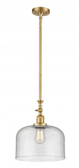 Bell - 1 Light - 12 inch - Satin Gold - Stem Hung - Adjustable Mini Pendant (3442|206-SG-G74-L)