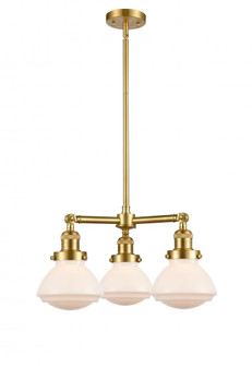 Olean - 3 Light - 19 inch - Satin Gold - Stem Hung - Chandelier (3442|207-SG-G321-LED)
