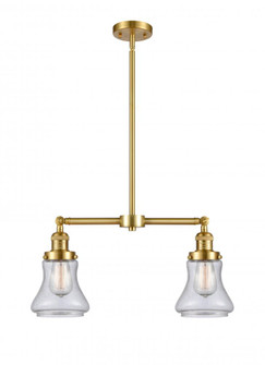 Bellmont - 2 Light - 21 inch - Satin Gold - Stem Hung - Adjustable Island Light (3442|209-SG-G194)