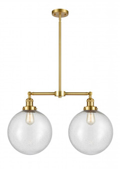 Beacon - 2 Light - 27 inch - Satin Gold - Stem Hung - Adjustable Island Light (3442|209-SG-G204-12)
