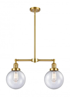 Beacon - 2 Light - 25 inch - Satin Gold - Stem Hung - Adjustable Island Light (3442|209-SG-G204-8-LED)