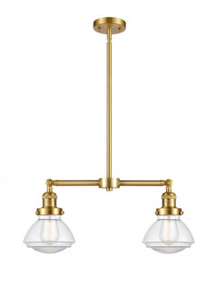 Olean - 2 Light - 22 inch - Satin Gold - Stem Hung - Adjustable Island Light (3442|209-SG-G322)