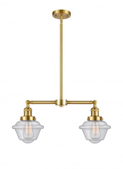 Oxford - 2 Light - 24 inch - Satin Gold - Stem Hung - Adjustable Island Light (3442|209-SG-G534-LED)
