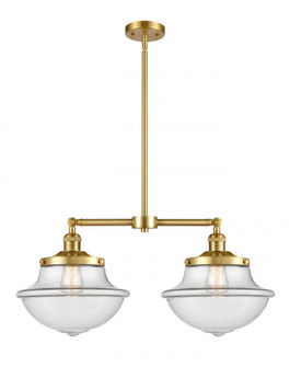 Oxford - 2 Light - 25 inch - Satin Gold - Stem Hung - Adjustable Island Light (3442|209-SG-G542-LED)