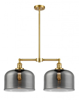 Bell - 2 Light - 21 inch - Satin Gold - Stem Hung - Adjustable Island Light (3442|209-SG-G73-L-LED)