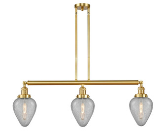 Geneseo - 3 Light - 38 inch - Satin Gold - Stem Hung - Adjustable Island Light (3442|213-SG-G165)