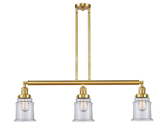 Canton - 3 Light - 39 inch - Satin Gold - Stem Hung - Adjustable Island Light (3442|213-SG-G182-LED)