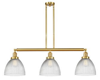 Seneca Falls - 3 Light - 39 inch - Satin Gold - Stem Hung - Adjustable Island Light (3442|213-SG-G222-LED)