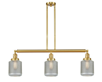 Stanton - 3 Light - 39 inch - Satin Gold - Stem Hung - Adjustable Island Light (3442|213-SG-G262-LED)