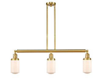 Dover - 3 Light - 37 inch - Satin Gold - Stem Hung - Adjustable Island Light (3442|213-SG-G311-LED)