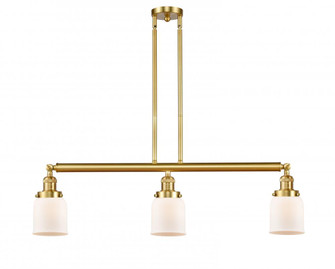 Bell - 3 Light - 38 inch - Satin Gold - Stem Hung - Adjustable Island Light (3442|213-SG-G51)